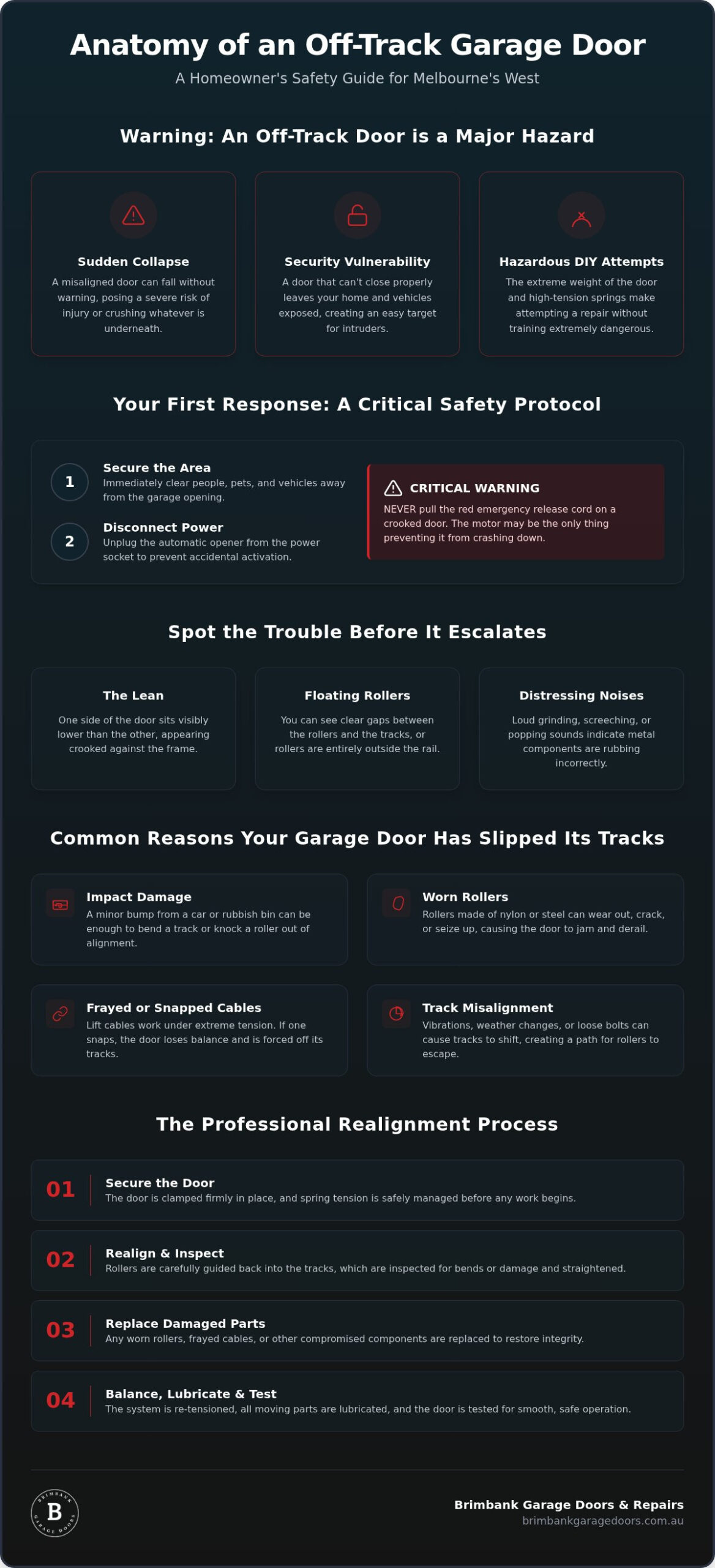 Fix Garage Door Off Track Melbourne West: Reliable Local Repairs 2026